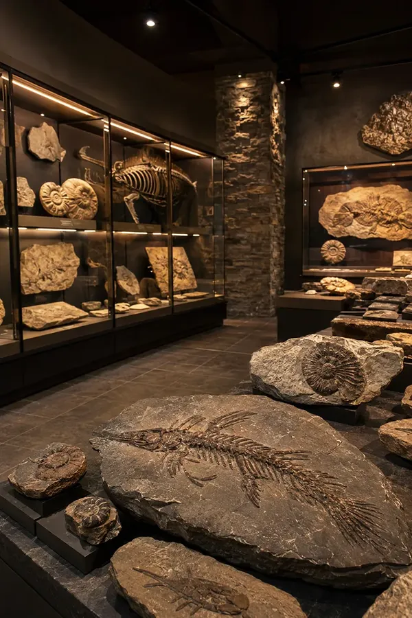 Fossilien-Ausstellung in Kärnten mit echten Fossilien und Exponaten