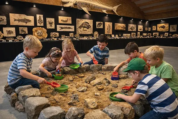 Kindergrabung in der Fossilienwelt Kärnten