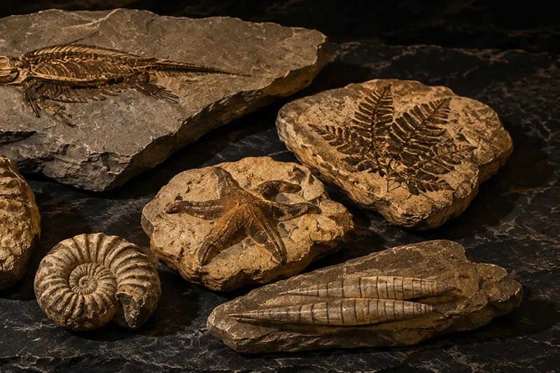 Ausgewählte Fossilien für Sammler und Einsteiger